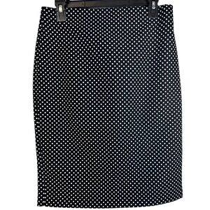 Philosophy Black & White Polka‎ Dot Pencil Skirt Size 6 Career Feminine Preppy